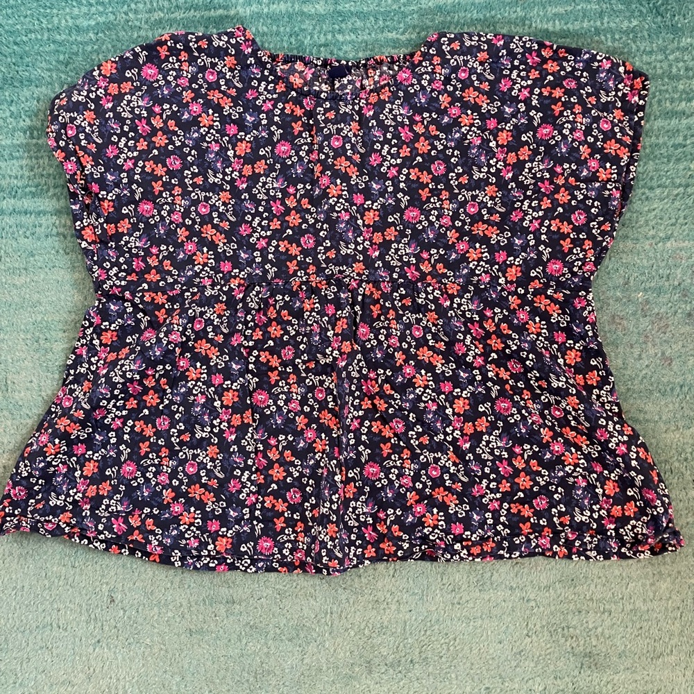 Uniqlo Girl’s Blue Floral Shirt